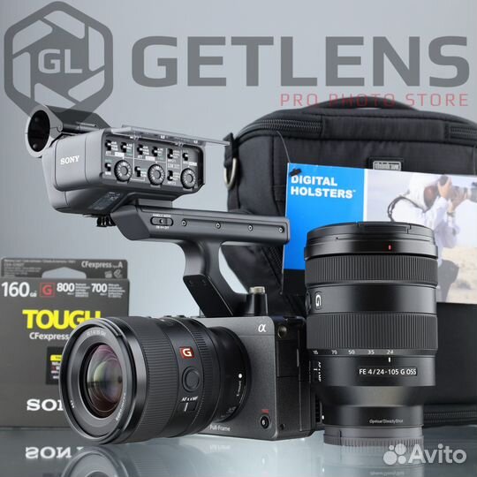 Sony FX3 + FE 24-105 +FE 35 GM +Sony 160Gb+Holster