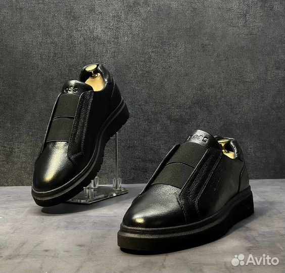 Кроссовки мужские зимние натуральная кожа