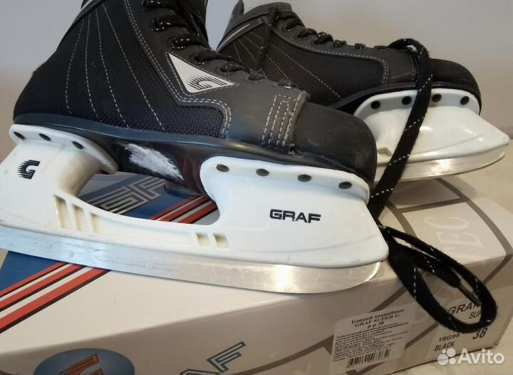 Коньки хоккейные Graf, детские, 38 размер