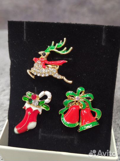 Броши набор новогодний