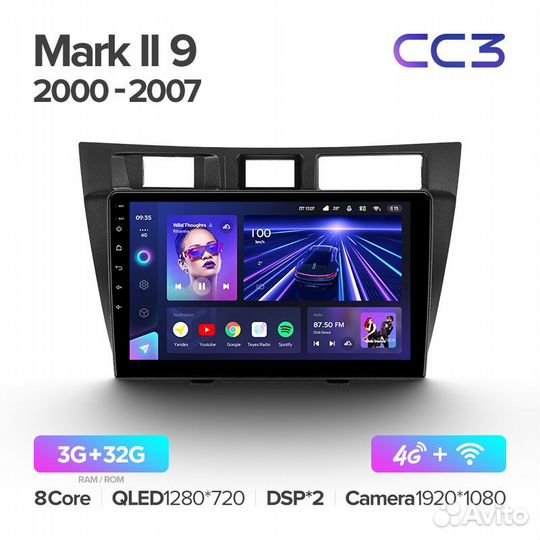 Магнитола Teyes CC3 3/32 Toyota Mark II 110