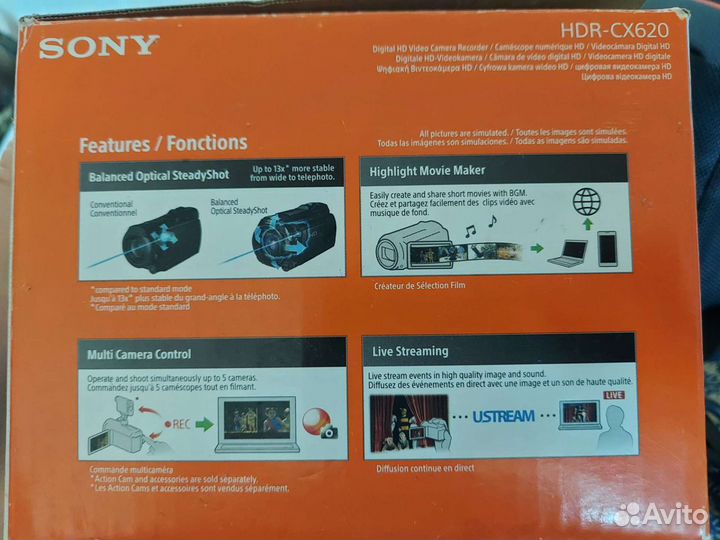Видеокамера Sony HDR-CX620