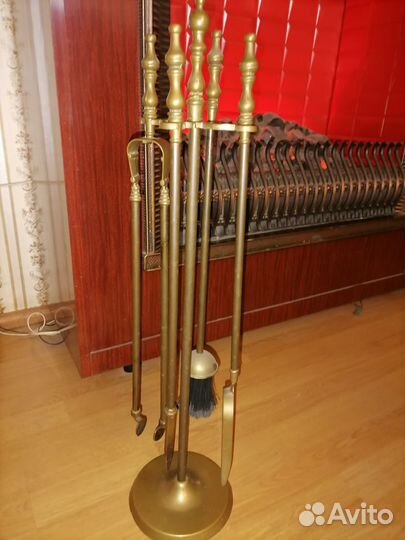 Старинный винтажный каминный набор, германия