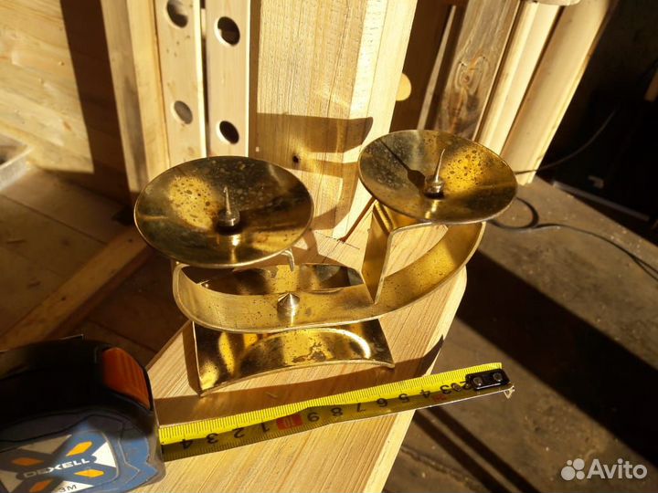 Подсвечник латунный