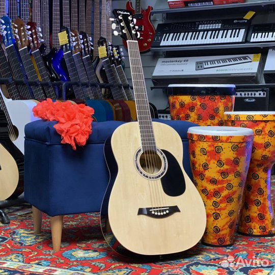 Новая акустическая гитара. Стильная. Три цвета