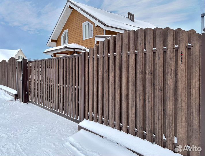 Металлический штакетник / Евроштакетник