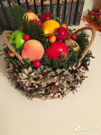 Осенняя поделка корзинка, ёжик