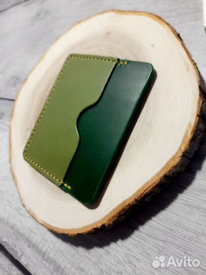 Мини картхолдер из натуральной кожи