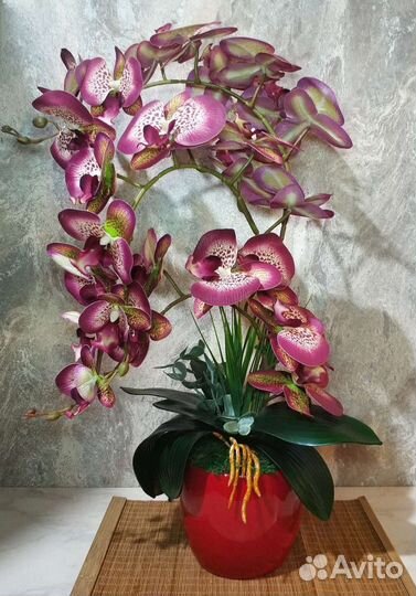Композиция декор из искусственных орхидей