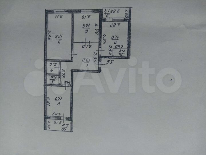 3-к. квартира, 69,7 м², 4/5 эт.