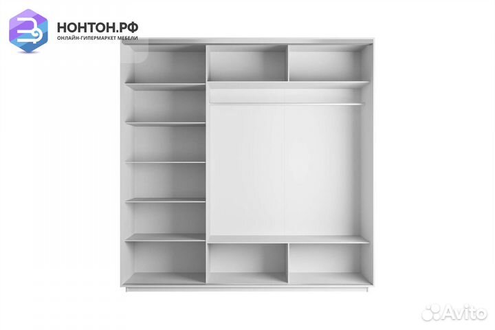 Шкаф-купе 3-х дверный Нонтон фото №1005 / белый сн