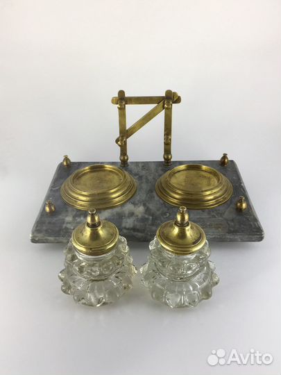 Письменный набор. Мрамор, бронза. Начало 20 века