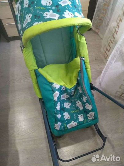 Санки-коляска Умка 3-1 с колесами