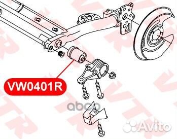 Сайлентблок балки зад.подвески(без кроншт) VTR