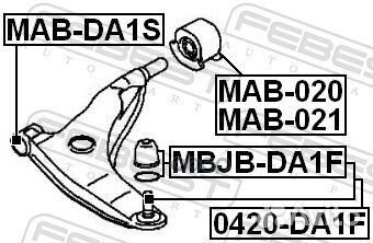 0420-DA1F опора шаровая нижняя Mitsubishi Cari