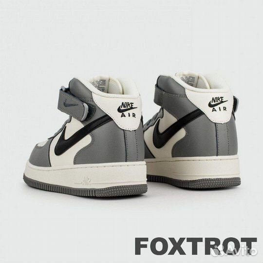 Кроссовки Nike Air Force 1 Mid Grey / White Black