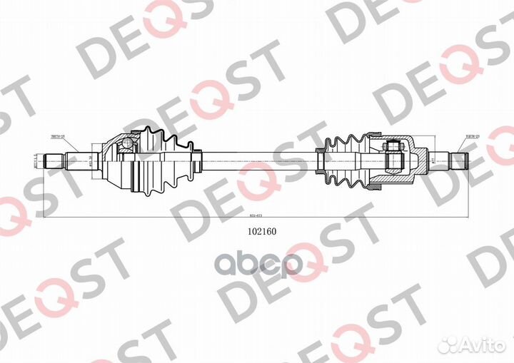 Привод ШРУС в сборе ford focus 1,4-1,8 98-04 ле