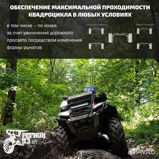 Задние гнутые рычаги для квадроциклов CF Moto 500