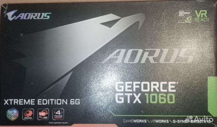 Видеокарта GTX 1060 6G xtreme edition