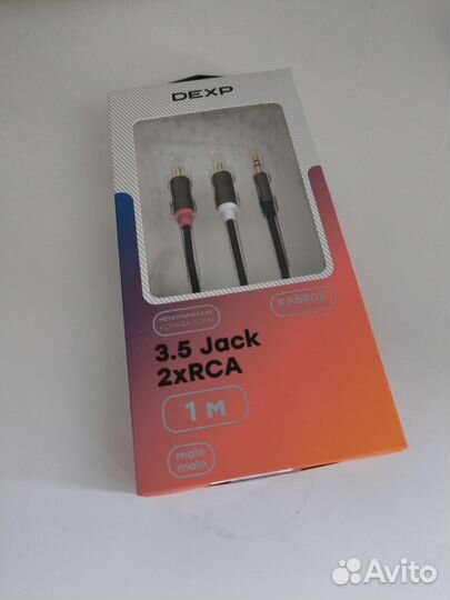 Кабель 3.5 Jack на 2xRCA dexp