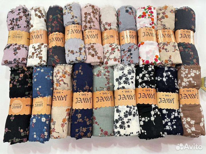 Шарфы жатка, муслиновые шарфы, шарфы бамбуковые