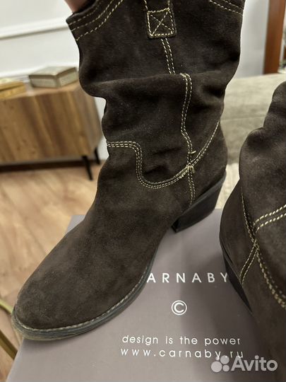 Полусапоги женские зимние натуральная замша