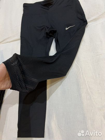 Лосины Nike укороченные черные женские размер S