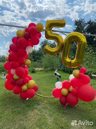 Фотозона из воздушных шаров, гелиевые шары