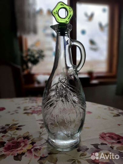 Бутылка кувшин для масла стеклянная