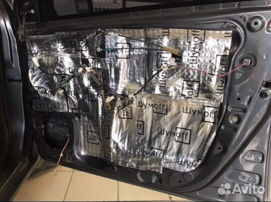 Шумоизоляция одной двери с работой и материалом