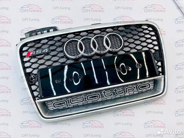 Решетка в стиле RS4 на Audi A4 2004-2009 style 2