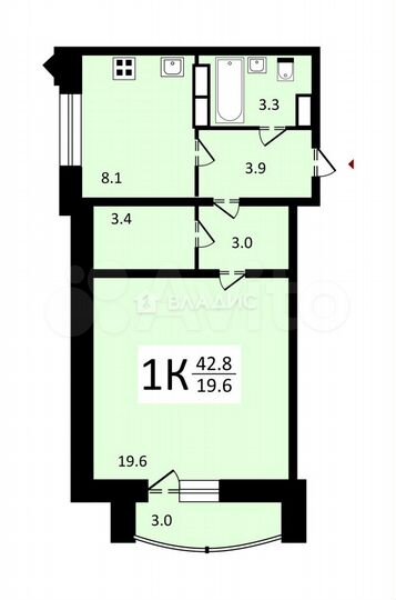 1-к. квартира, 41,2 м², 11/17 эт.