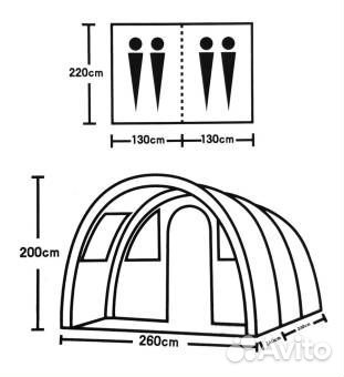 Палатка 4-Х местная Lanyu 1801