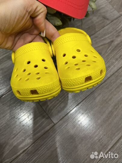 Детские Crocs сабо С6 желтые оригинал