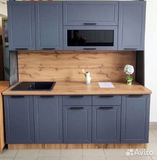 Кухонный гарнитур серый модульный новый