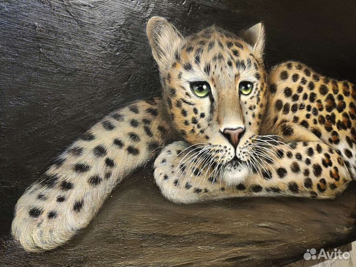 Картина леопард