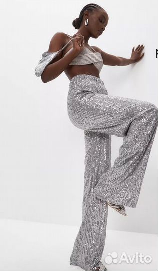 Брюки в паетках