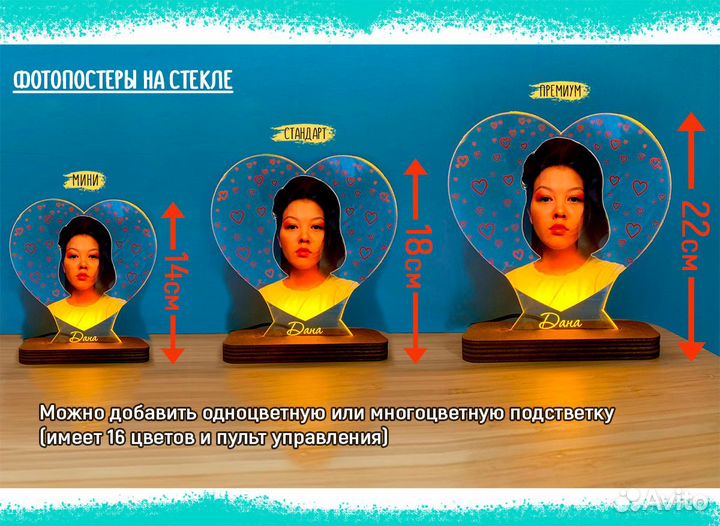 Постер рамка на стекле с фото art097