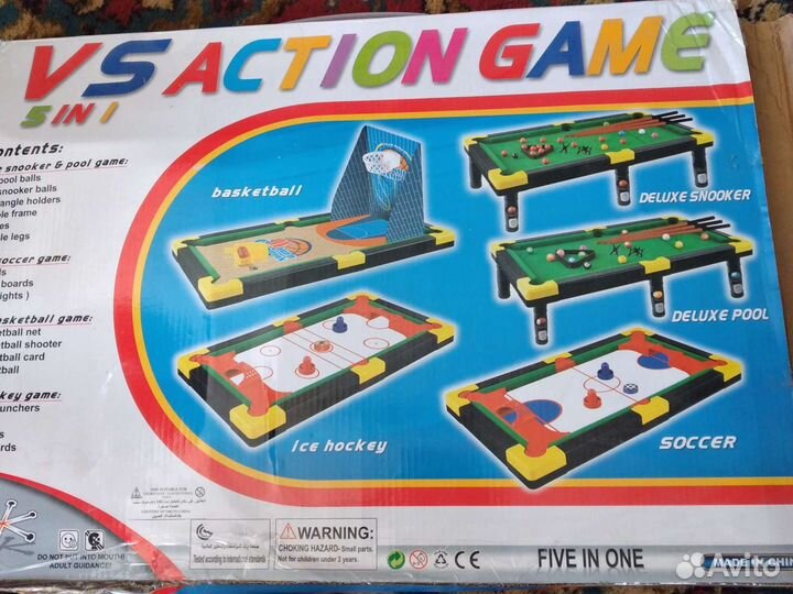 Детский бильярд5в1Настольный 56на30