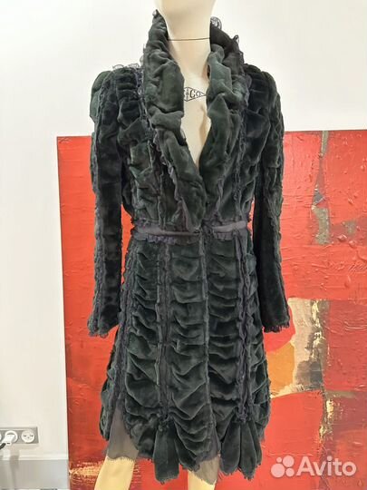 Смоук дресс из горностая Roberto Саvalli подиум