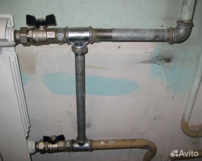 Монтаж байпасов, перемычек, радиаторов