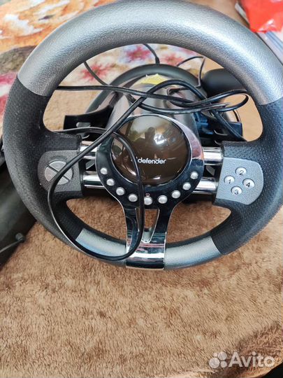 Игровой руль с педалями и коробкой передач