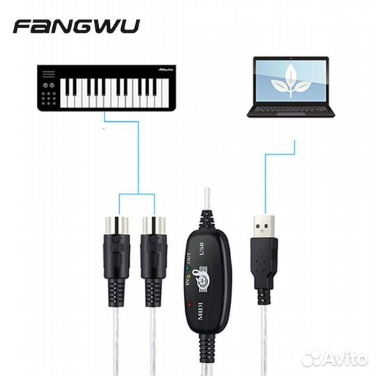 Адаптер Usb Midi (юсб миди кабель )