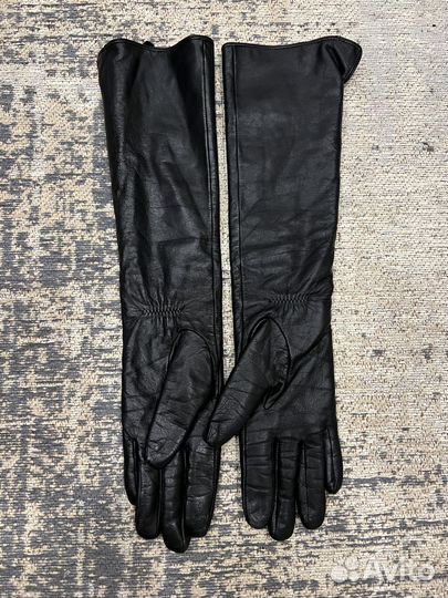Перчатки женские кожаные 7.5 новые длинные