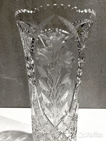 Хрустальная ваза гдр СССР раритет