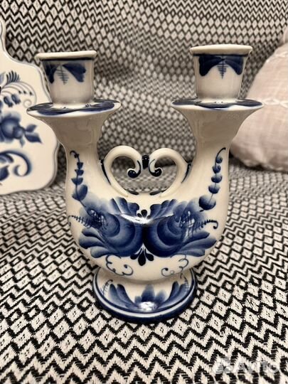 Подсвечник гжель