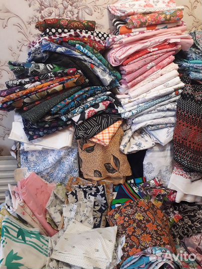 Ткани отрезы СССР натуральный шёлк.драп.бати