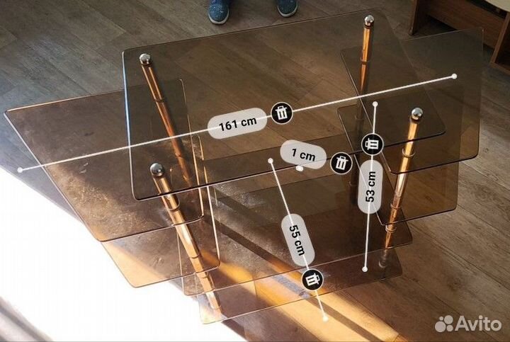 Тумба под тв стеклянная (коленое стекло)