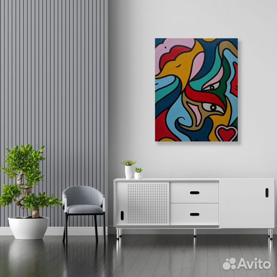 Авторская картина абстракция акрил на холсте