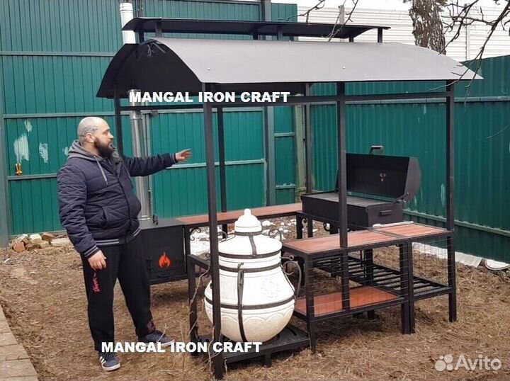 Беседка с мангалом